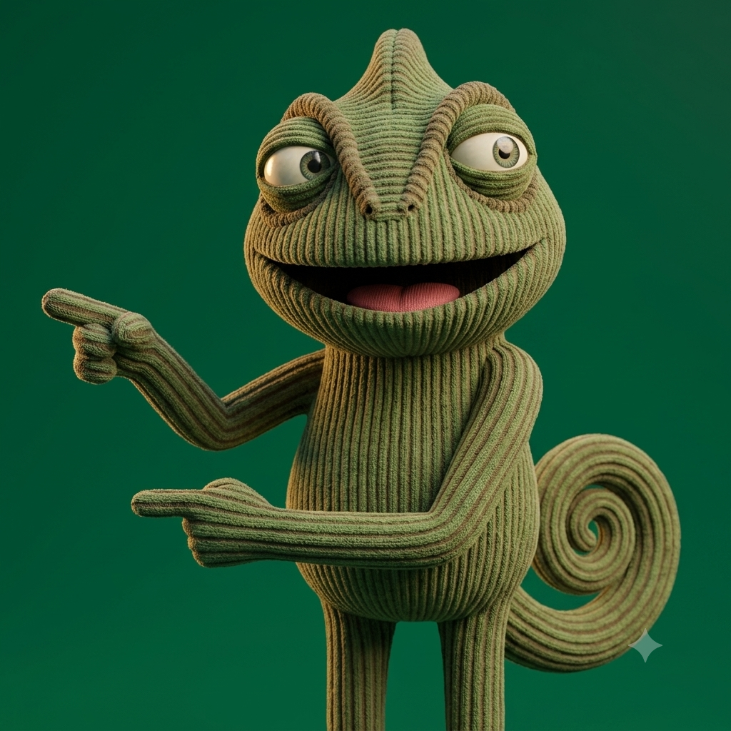 Vriendelijke Kameleon die zich aanpast